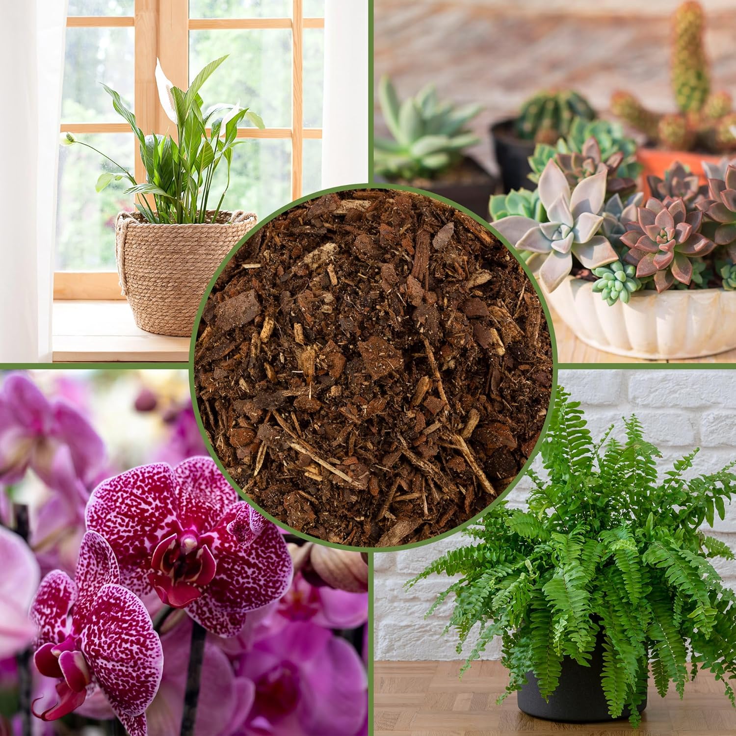 100% Natural Pine Bark Mulch Nuggets