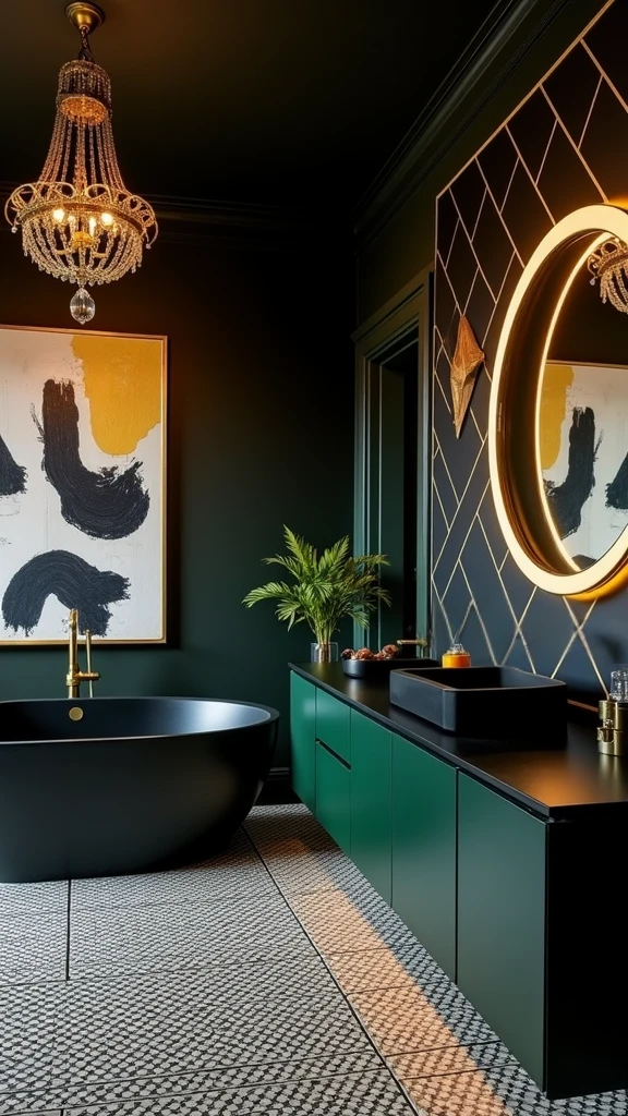 Bold and statement bathroom accents