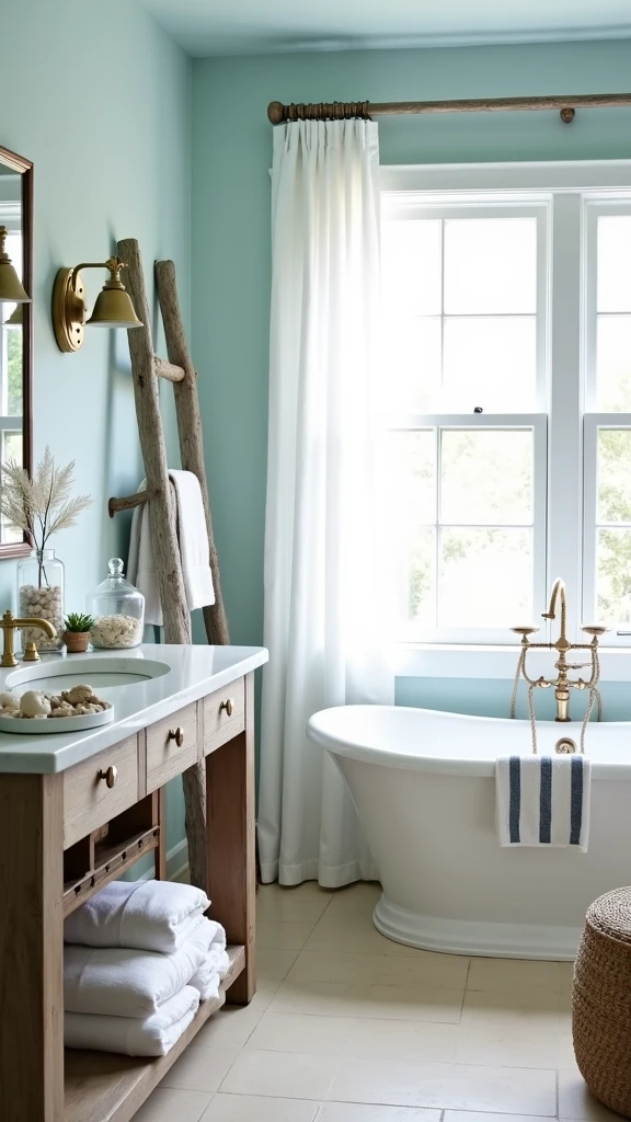 Coastal & nautical bathroom themes