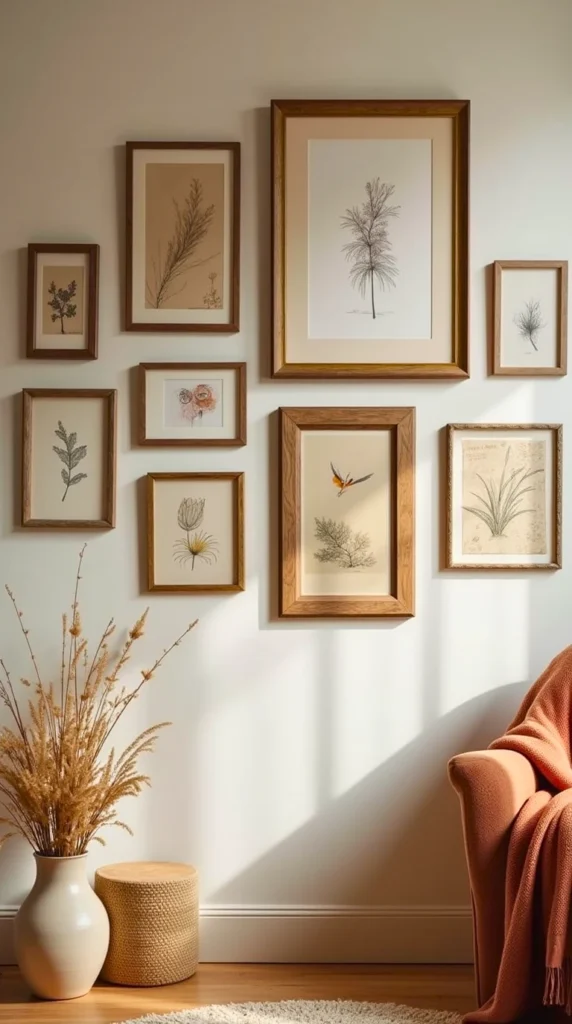 Create A Cozy Gallery Wall Mix Photos, Art & Vintage Prints