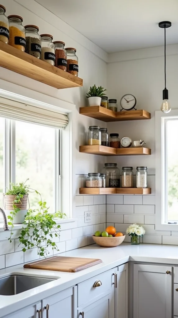 Diy Kitchen Storage Mason Jars, Floating Shelves & Spice Racks