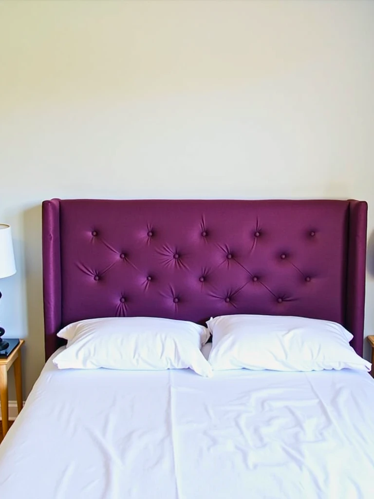 Diy purple headboard
