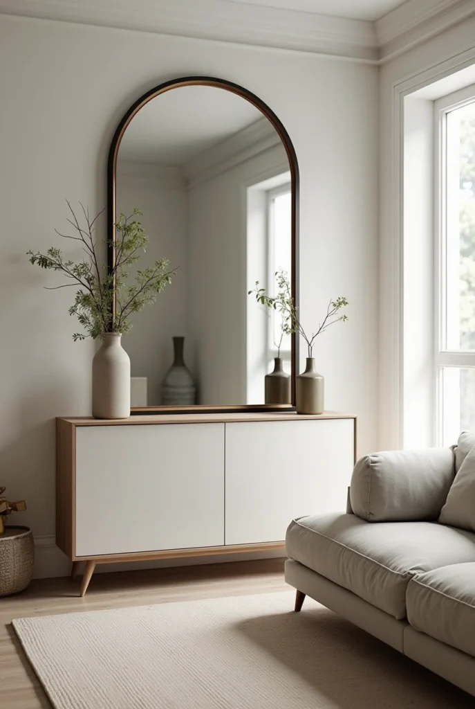 Large modern wall mirror