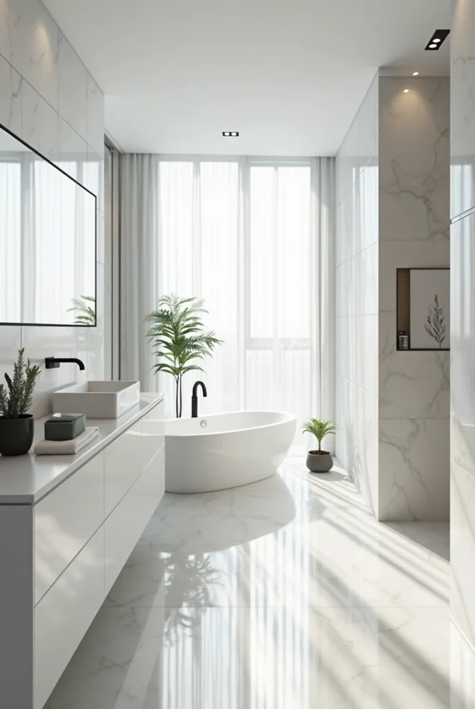 Modern minimalist bathroom decor