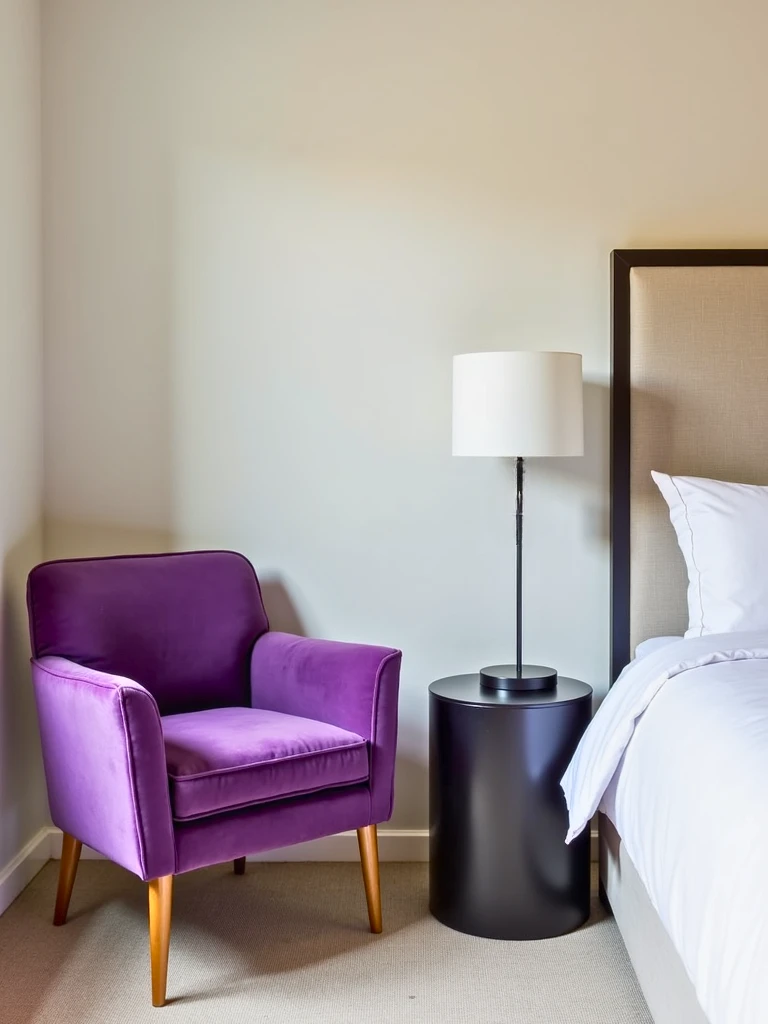 Purple accent chair