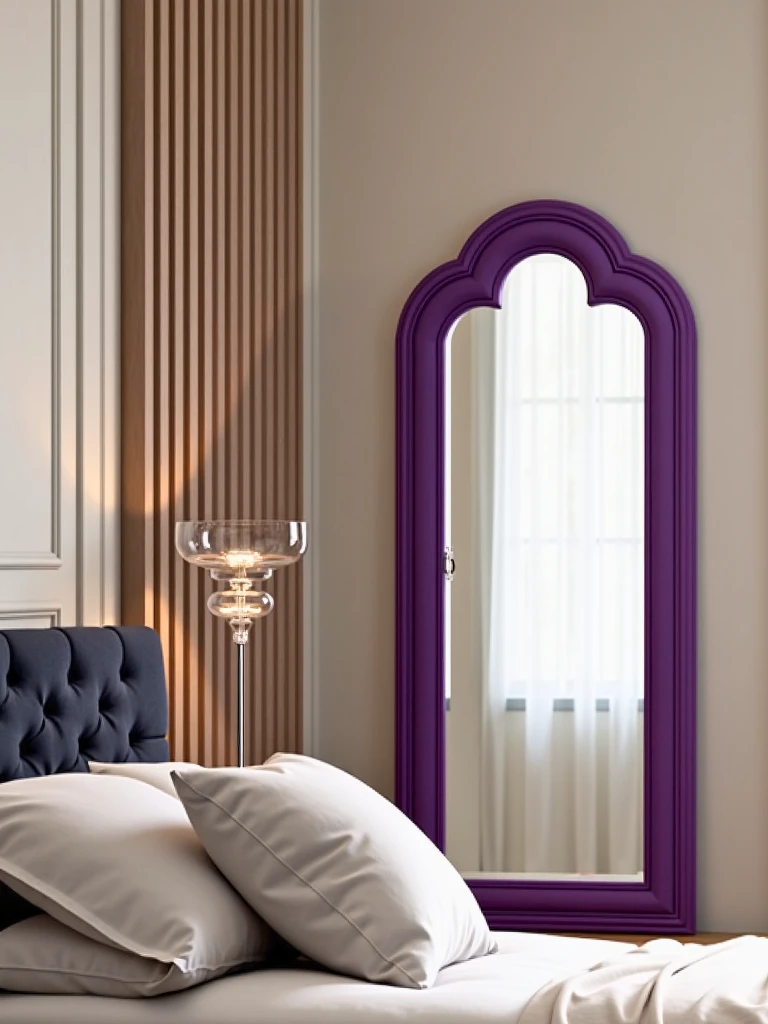 Purple accent mirror