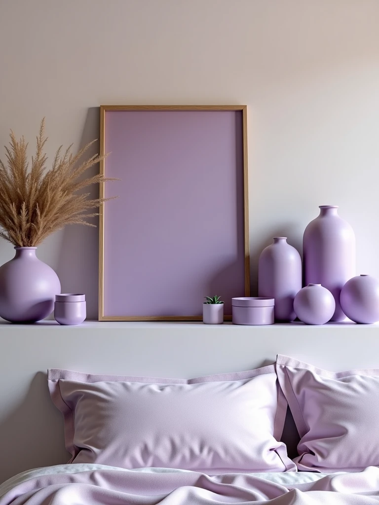 Purple decorative accessories set