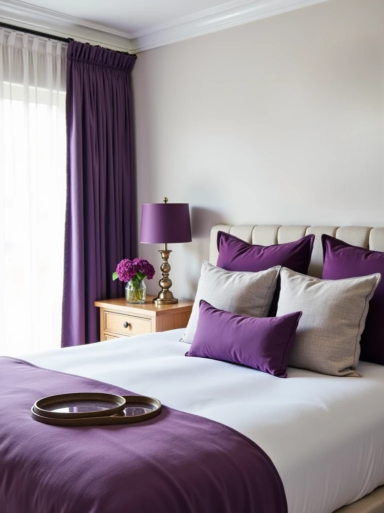 Purple decorative accessory set