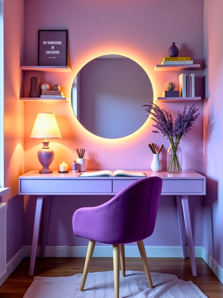 Purple desk organizer