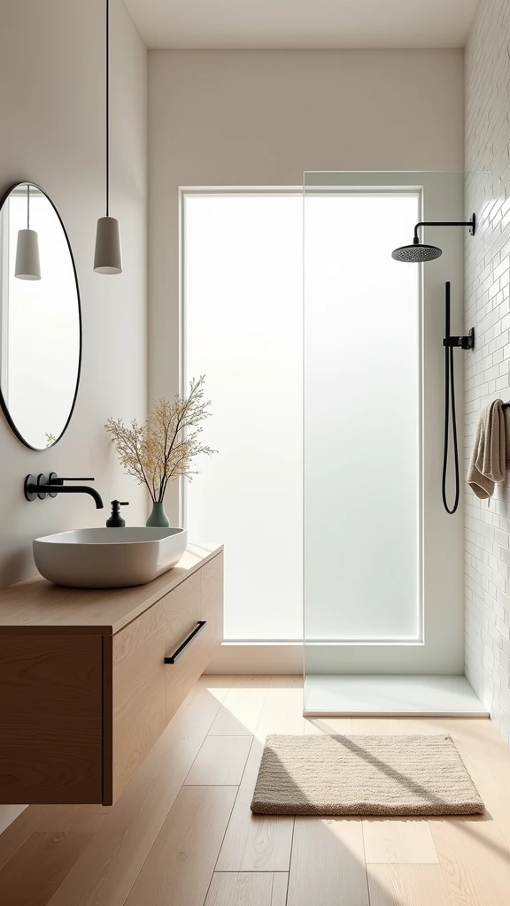 Scandinavian inspired bathroom decor