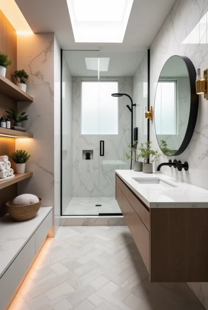 Small space bathroom aesthetic solution