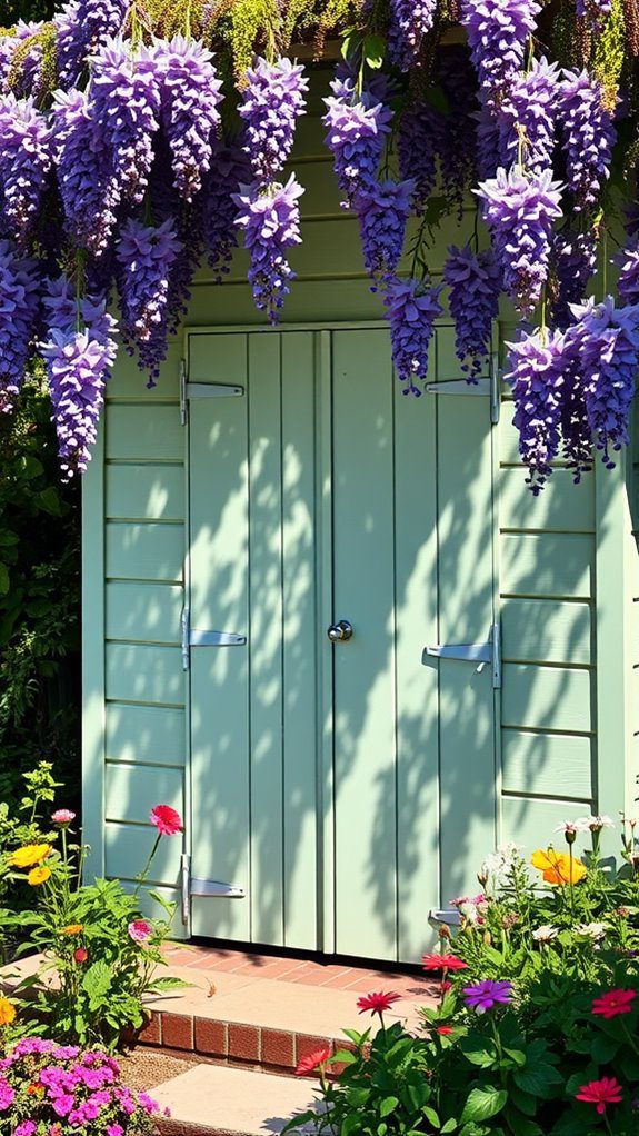 add a garden trellis