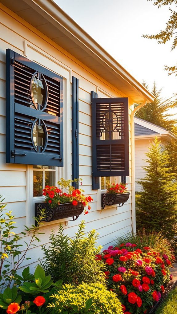 add stylish window shutters