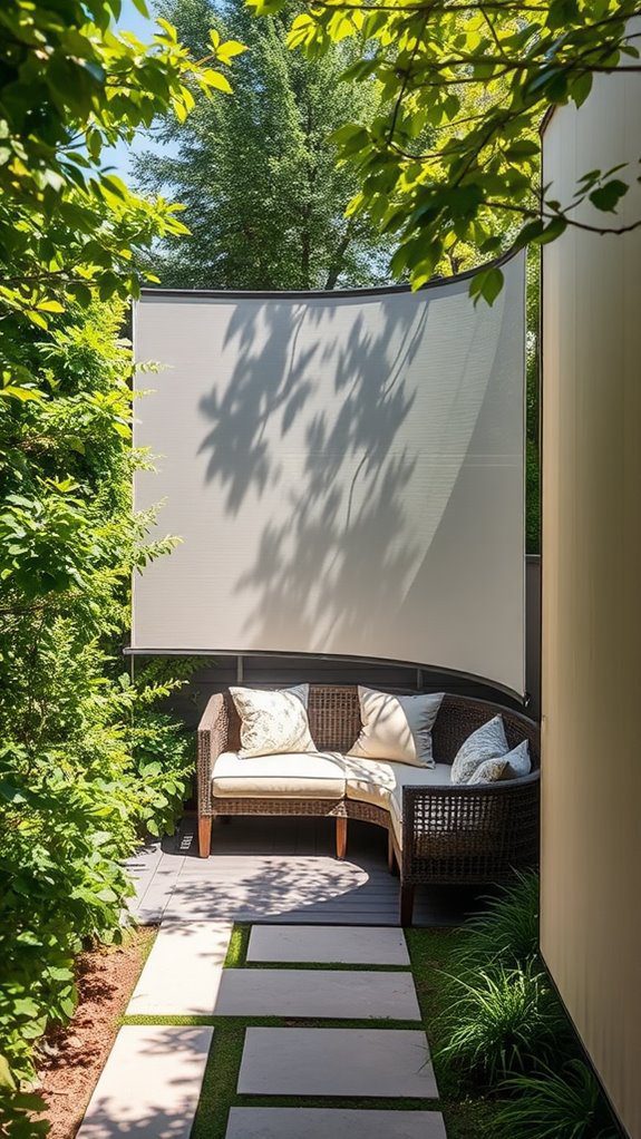 adjustable concealed privacy barriers