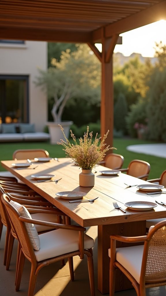 al fresco dining space