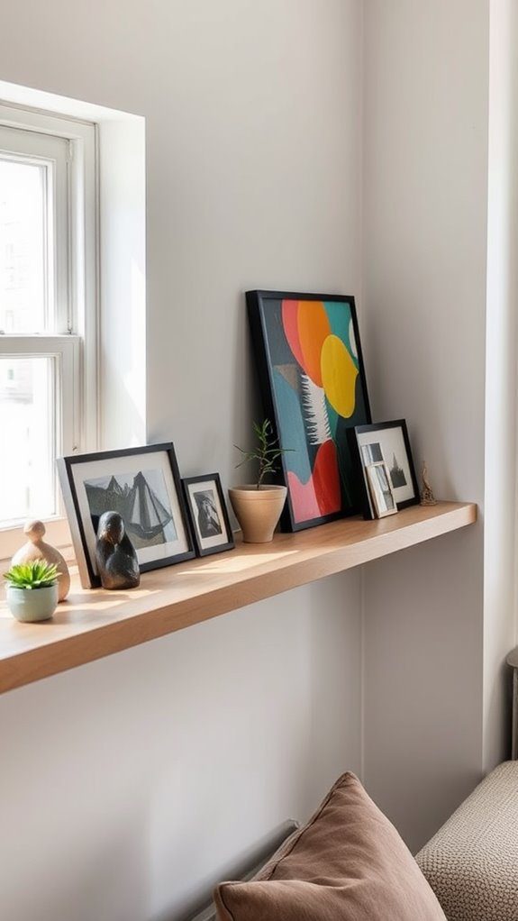 artistic display on ledges
