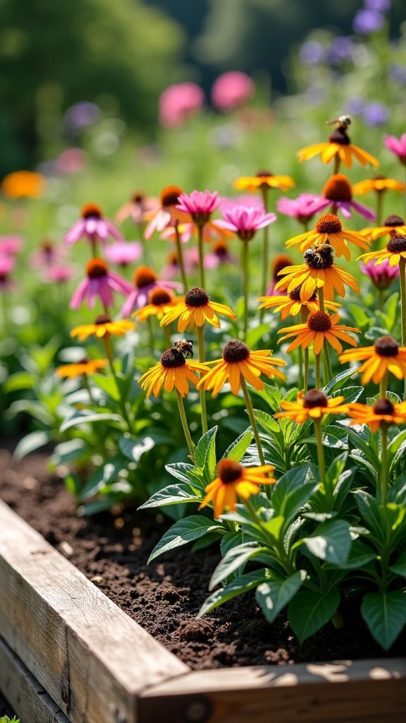 attracting bees and butterflies