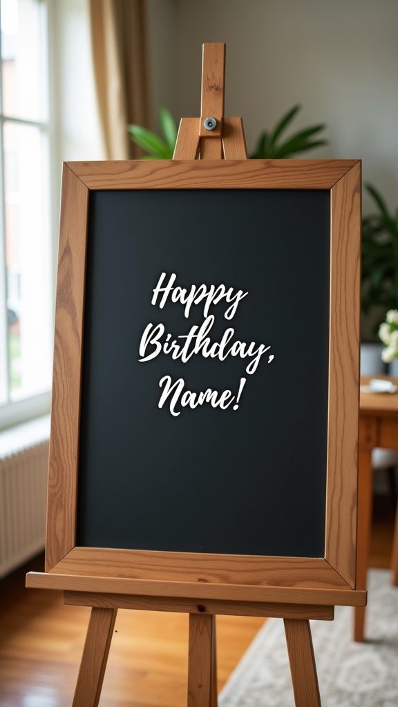 chalkboard menu display signage