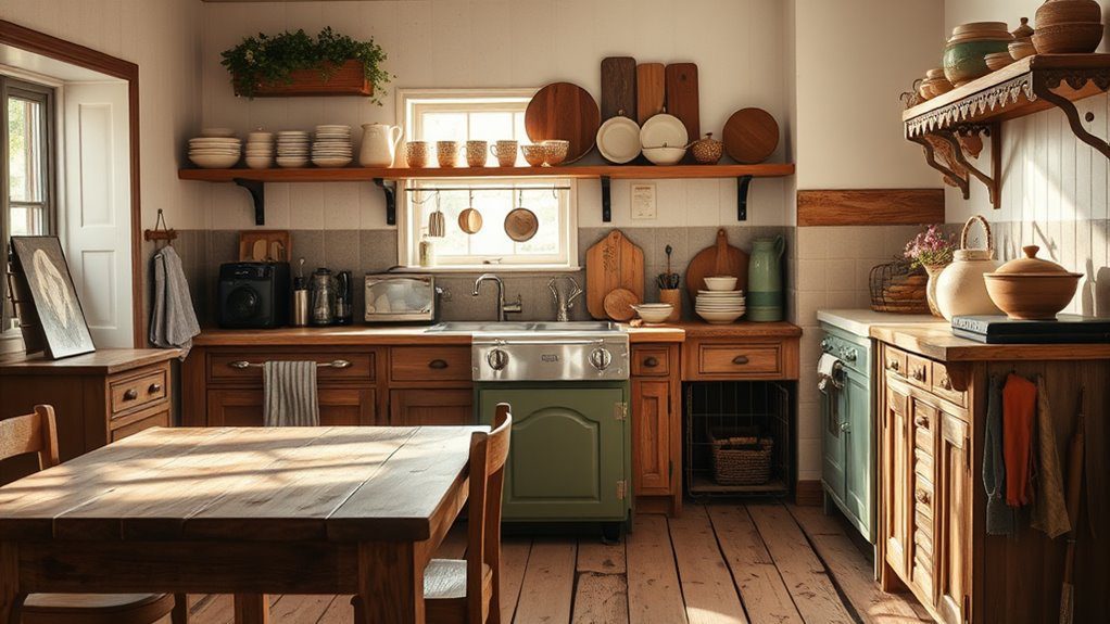 charming farmhouse style cooking space