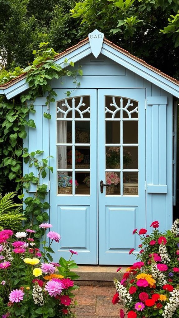 charming shutters enhance decor