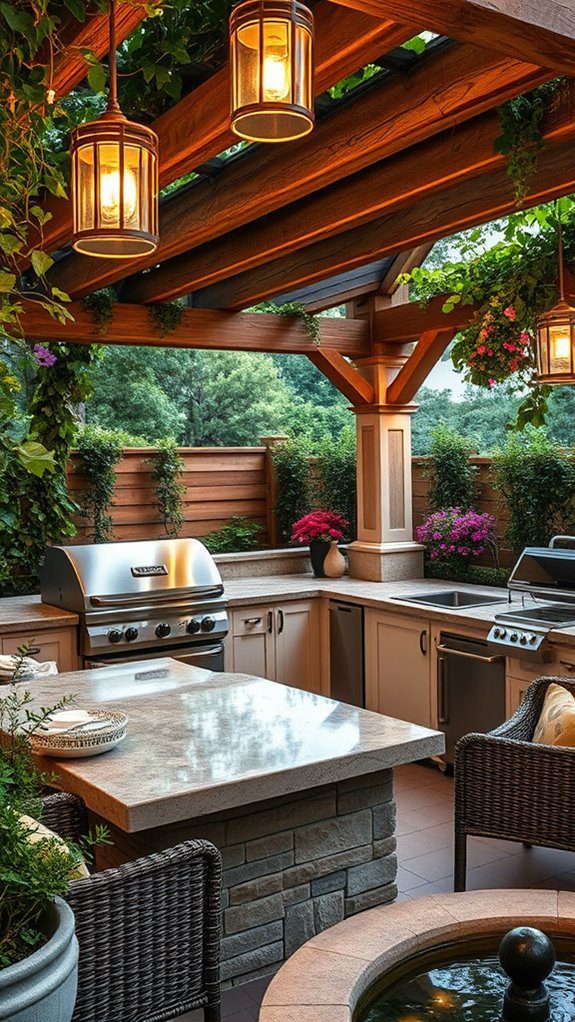 chic alfresco cooking space