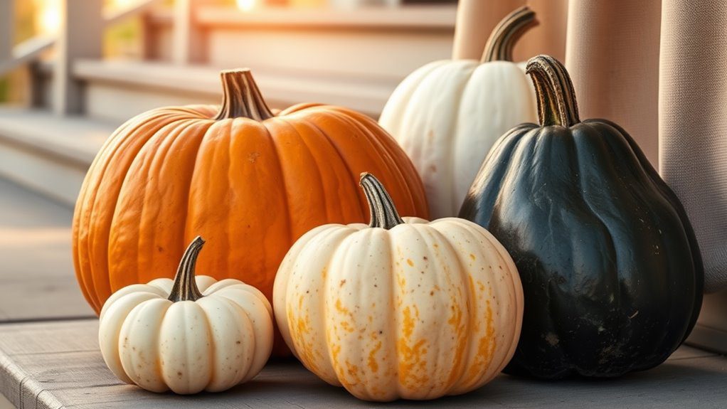 colorful autumn decorations abound