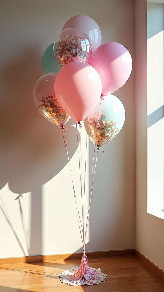 colorful festive decorations inflated