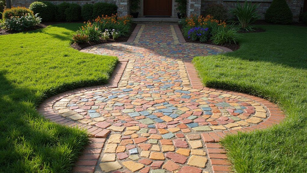 colorful outdoor walkway design