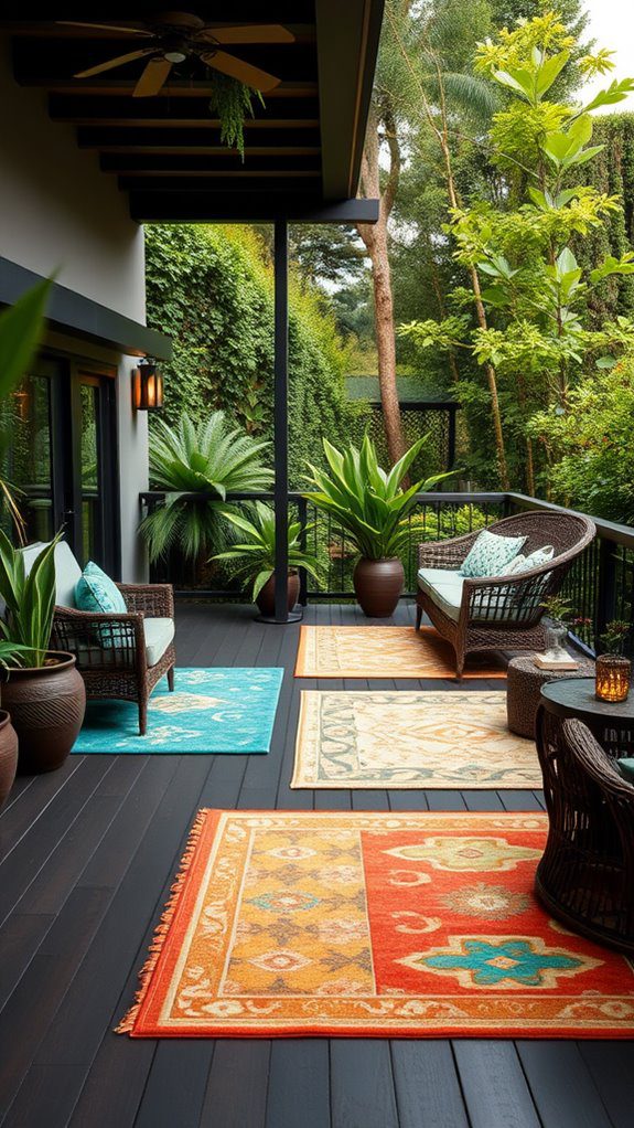 comfortable outdoor decorative rugs
