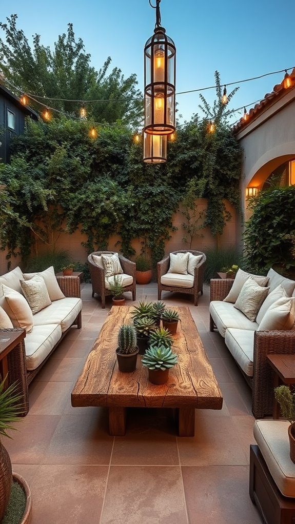 comfortable outdoor living space