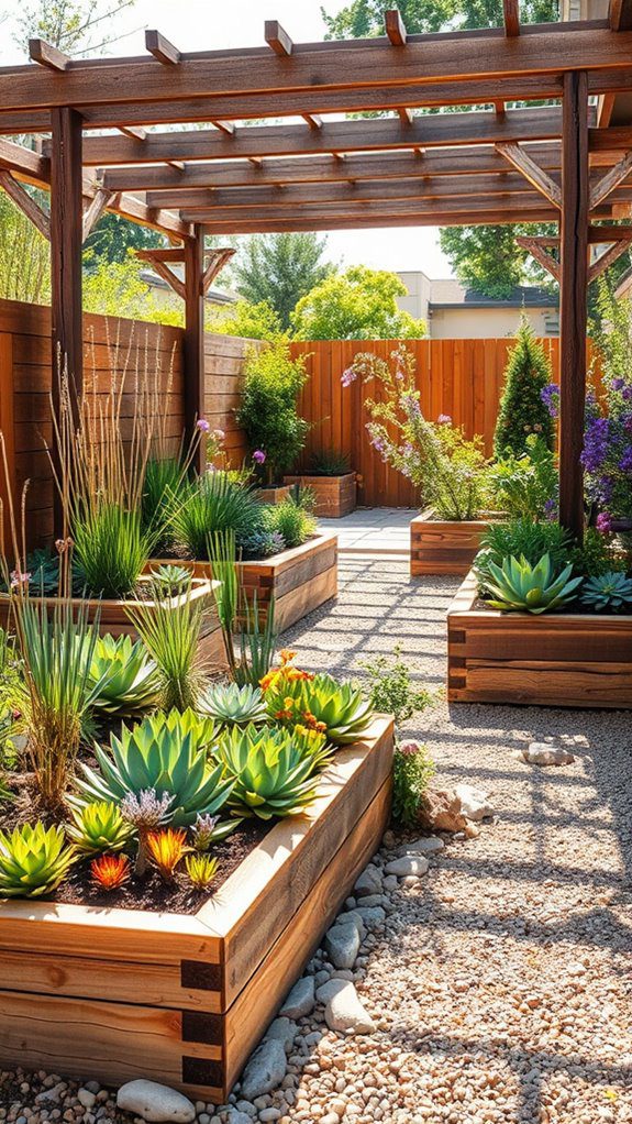 construct elevated planting boxes