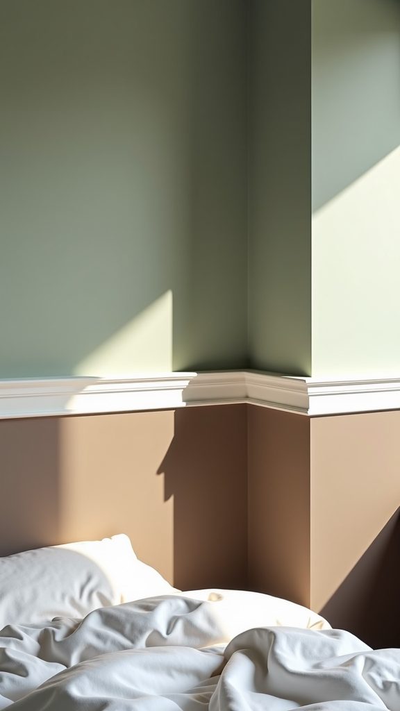 contrasting colored wall design