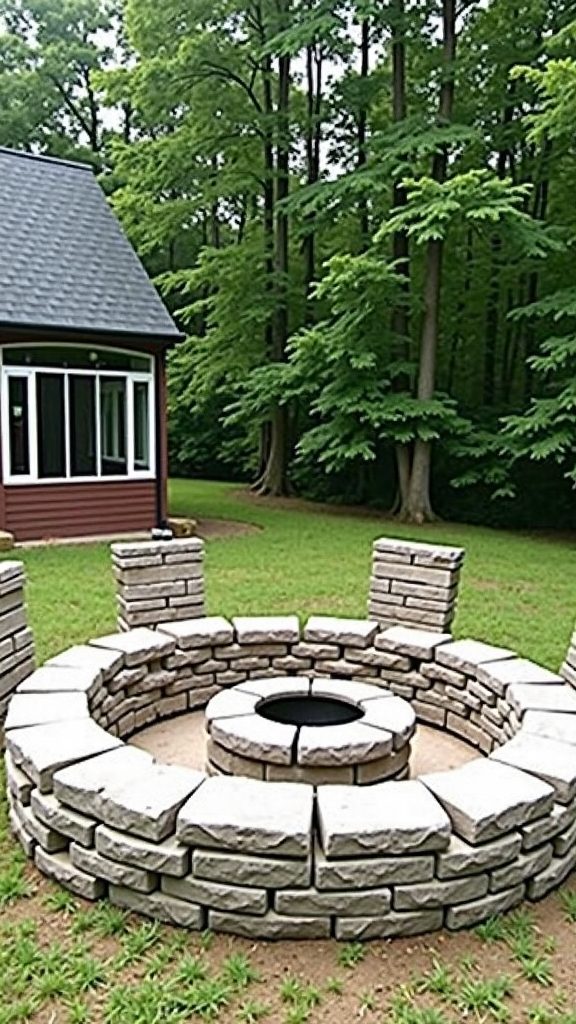 cozy fire pit design