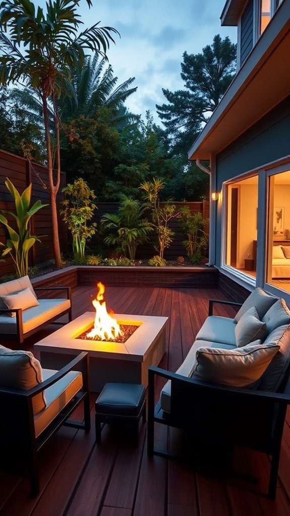 cozy outdoor fire pit