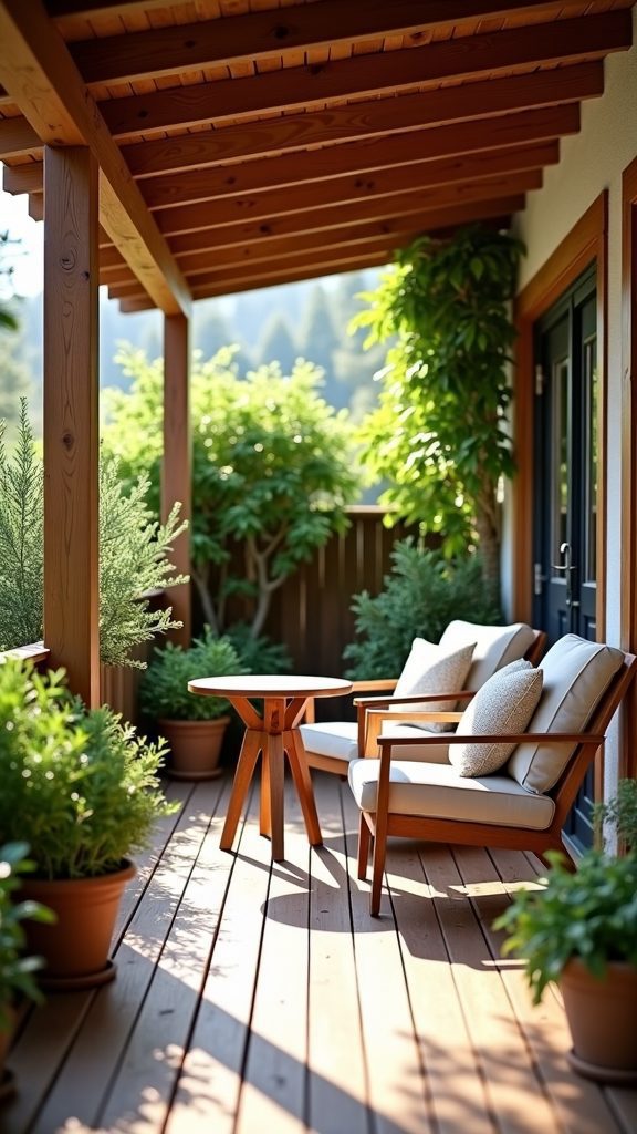 cozy outdoor relaxation space