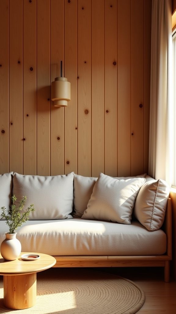 cozy wooden wall design