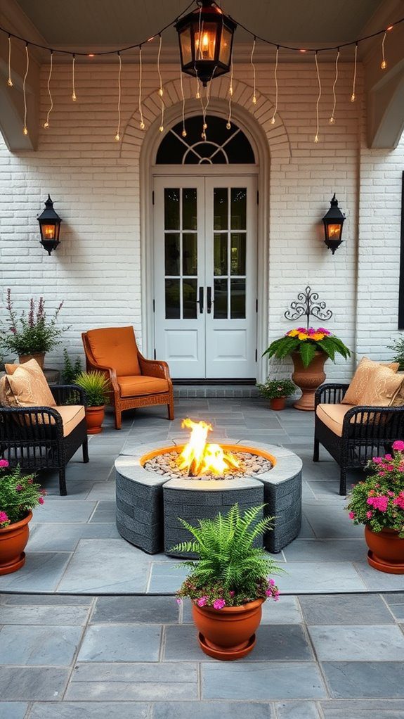 create a warm outdoor gathering