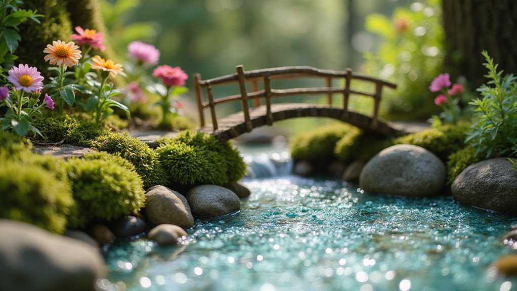 crushed glass water features