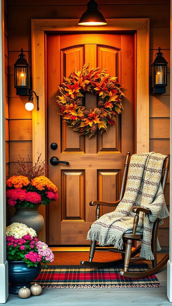 decorate door with wreath