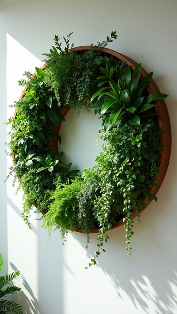 decorative circular plant artwork
