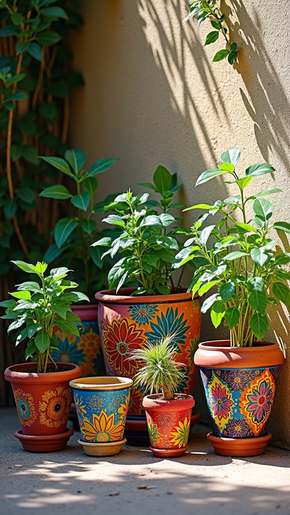 decorative potted plants artwork