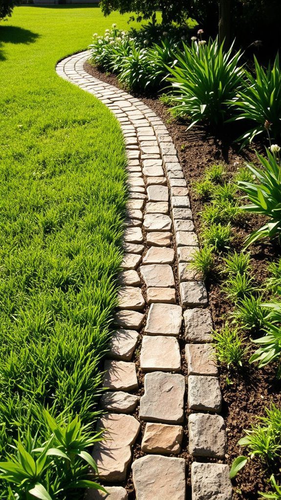 decorative stone garden border