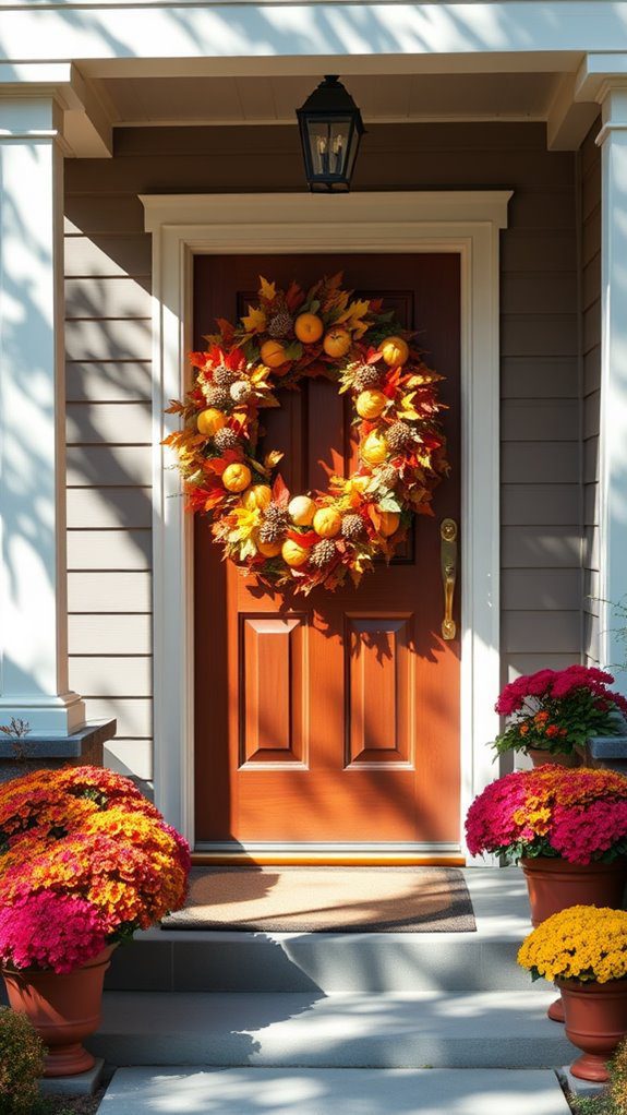 display festive wreaths seasonally
