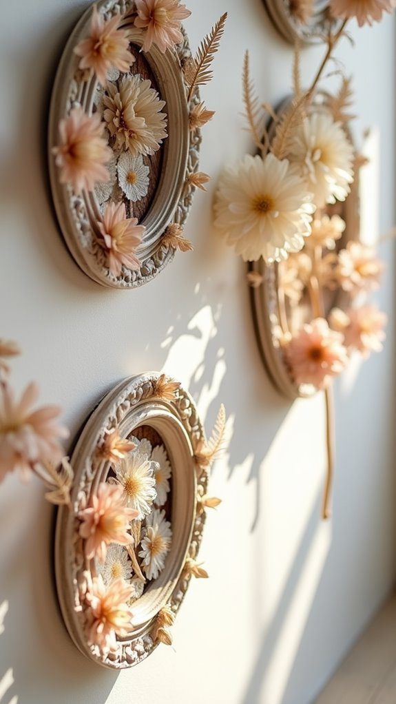 dried flower wall decor