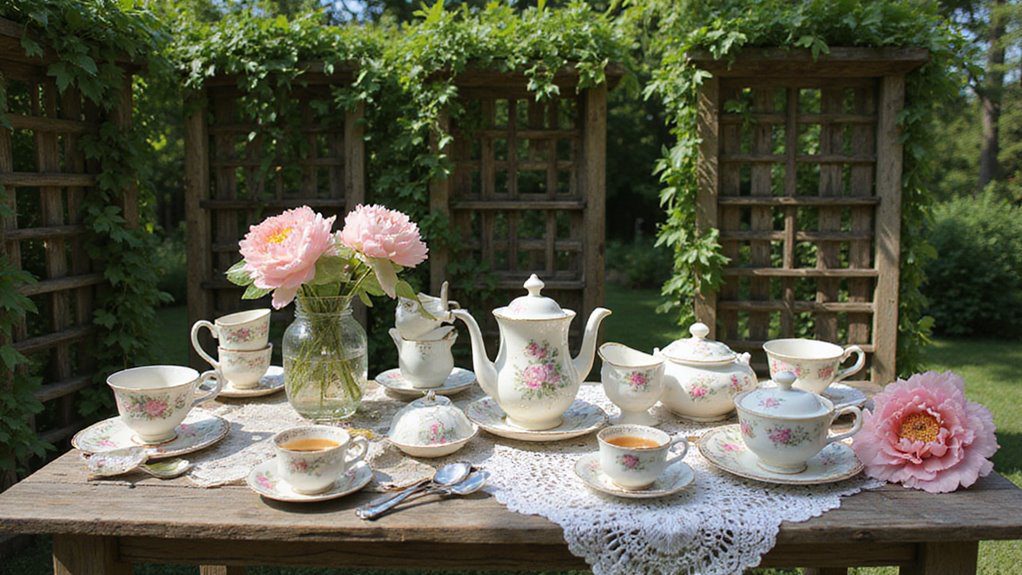 elegant antique tea collection