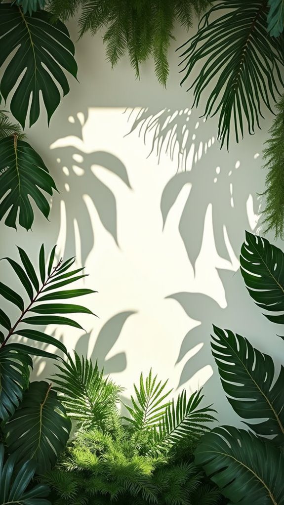 elegant botanical shadow designs