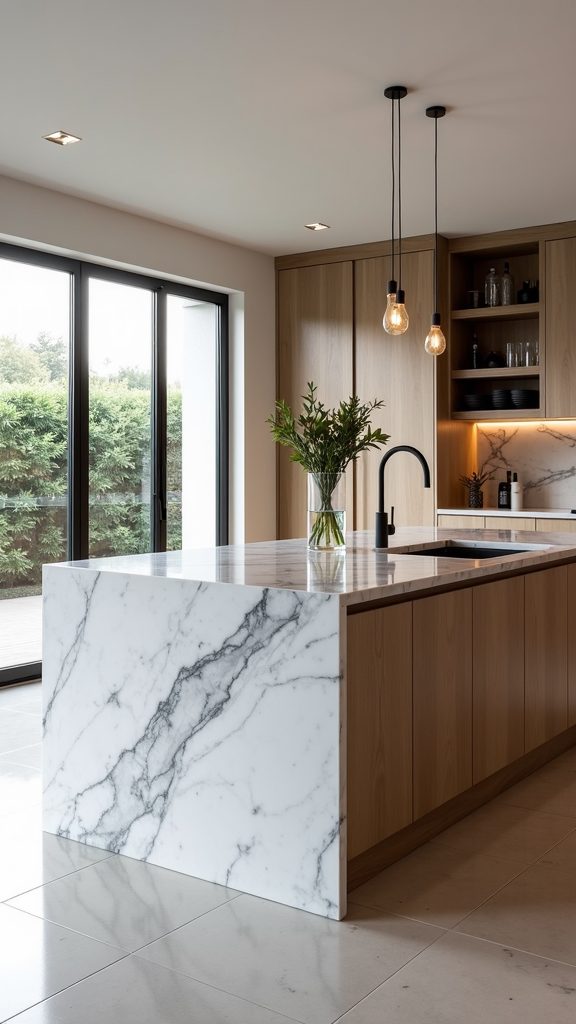 elegant marble island design