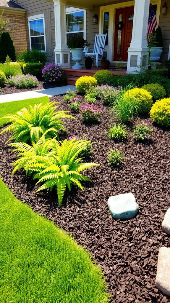 enhance garden with mulch
