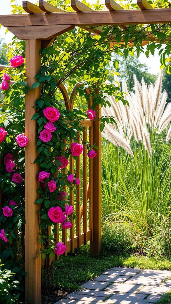 garden entrance decorative structures