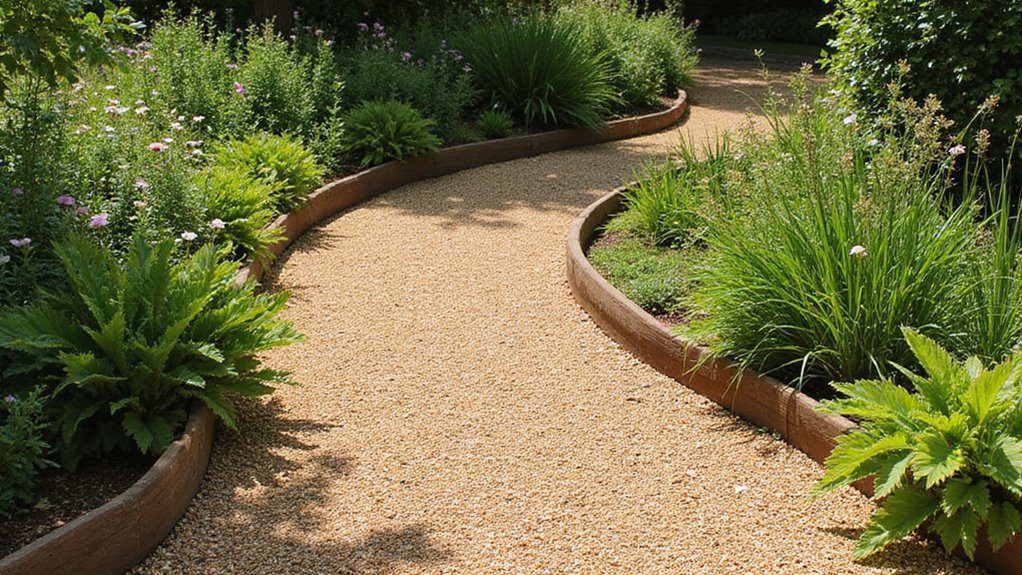 granite pathway with compacted surface
